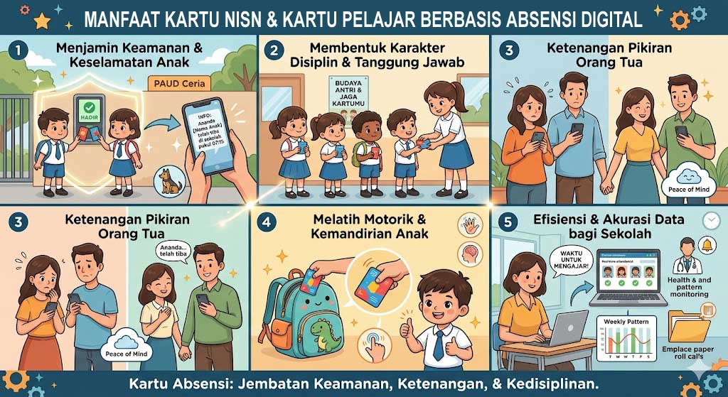 Ilustrasi Buku Kehadiran Digital
